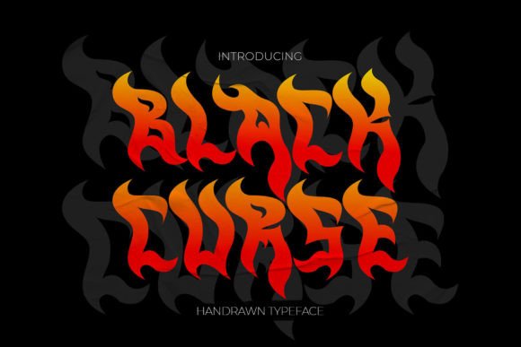 Black Curse: A Handcrafted Typeface for Editorial Impact and Bold Display
