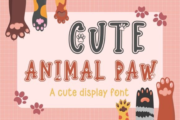 Cute Animal Paw: A Playful Display Font for Branding Projects
