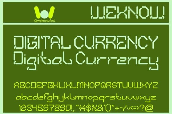 Digital Currency: A Techno Display Font for Modern Campaigns