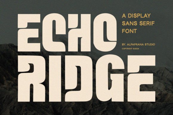 Echo Ridge: A Modern Display Font for Handmade Creators