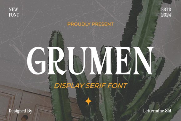 Grumen: A Refined Serif Font for Handmade Products and Printables