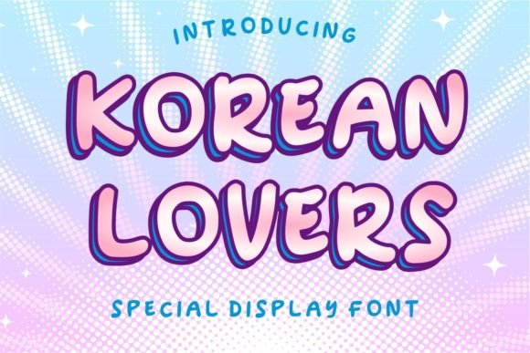 Korean Lovers: A Whimsical Display Font for Digital Branding and Web Design
