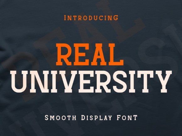 Real University: A Display Font for Polished Brand Identity