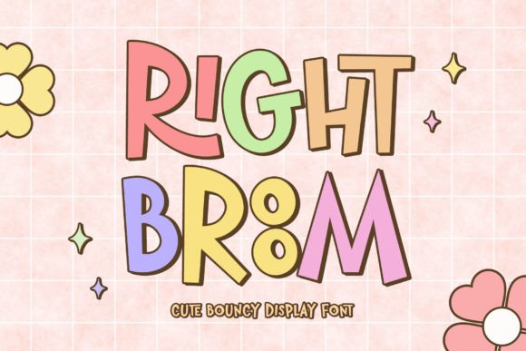 Right Broom: A Playful Display Font for Handmade Products and Printables