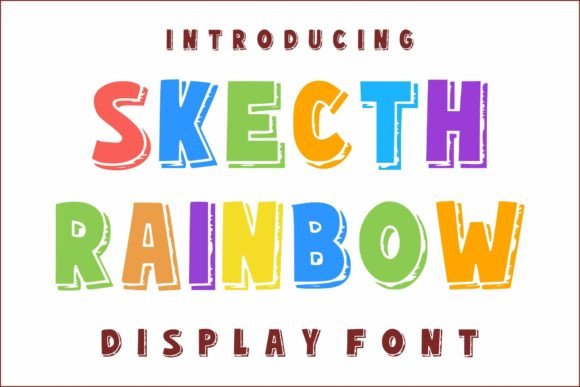 Skecth Rainbow: A Playful Chalk Display Font for Crafters