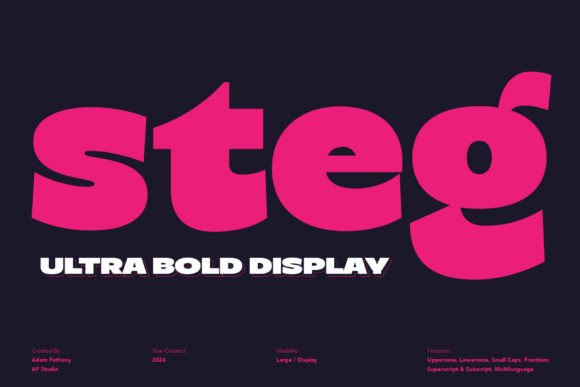 Steg Font: A Bold Display Typeface for Modern Marketers