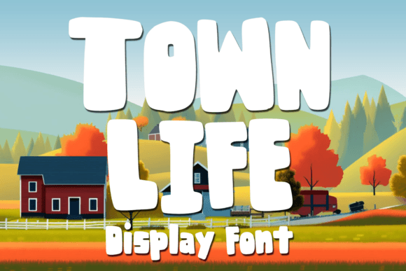 Town Life: A Bold Display Font for Campaign Design